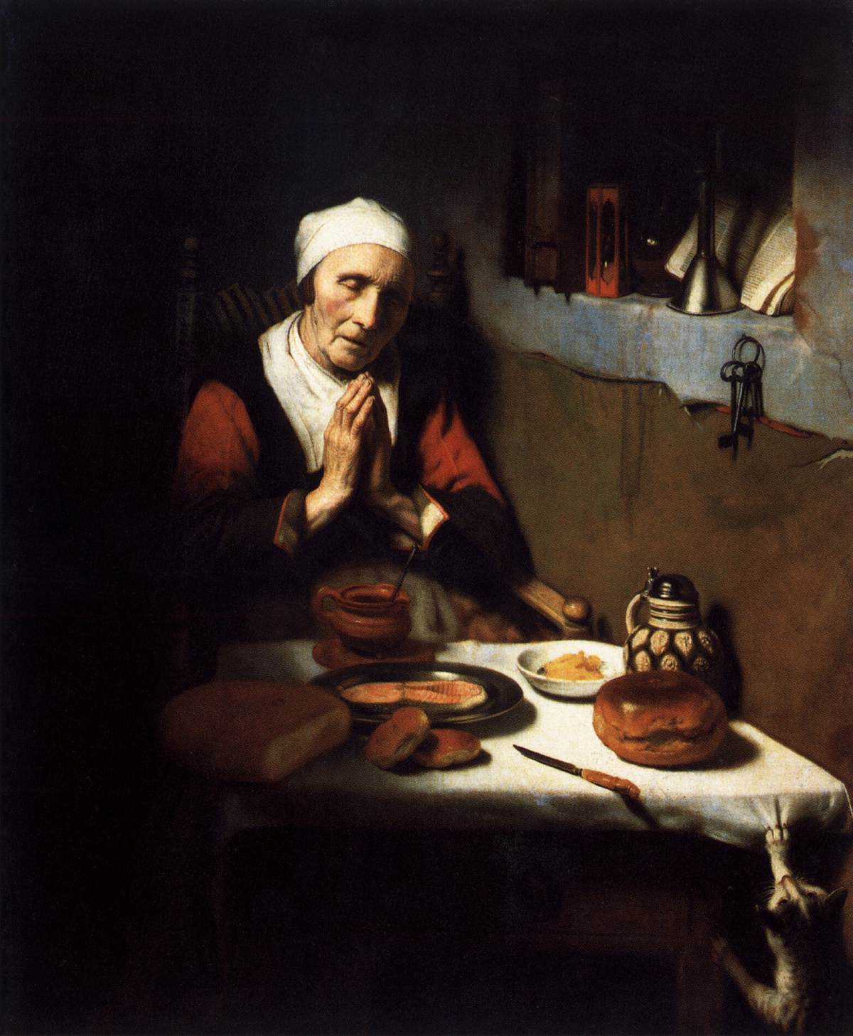 Nicolaes_Maes_-_Old_Woman_Saying_Grace_-_WGA13820